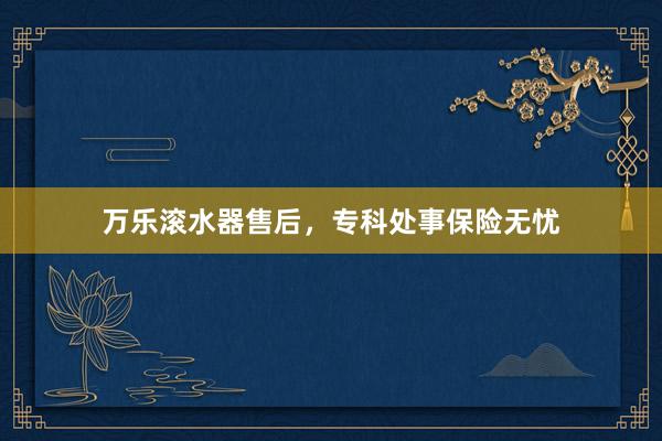 万乐滚水器售后，专科处事保险无忧